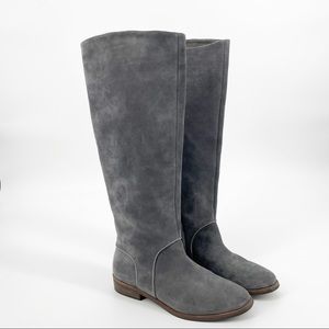 UGG Daley Suede Riding Boots Knee High Tall Boots Gray Size 8